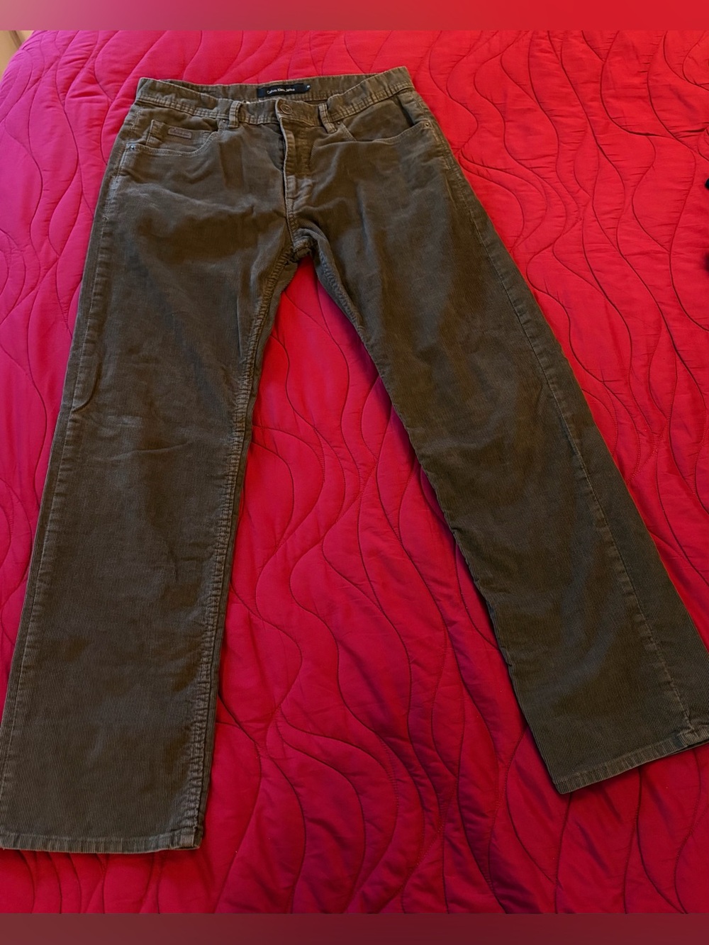 Calvin Klein Jeans Men’s Olive Corduroy Pants Size 34x32